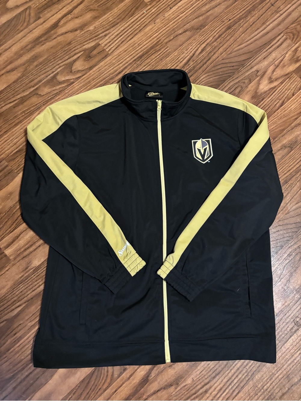 Vegas Golden Knights Black & Gold Track Jacket - Full Zip Large *